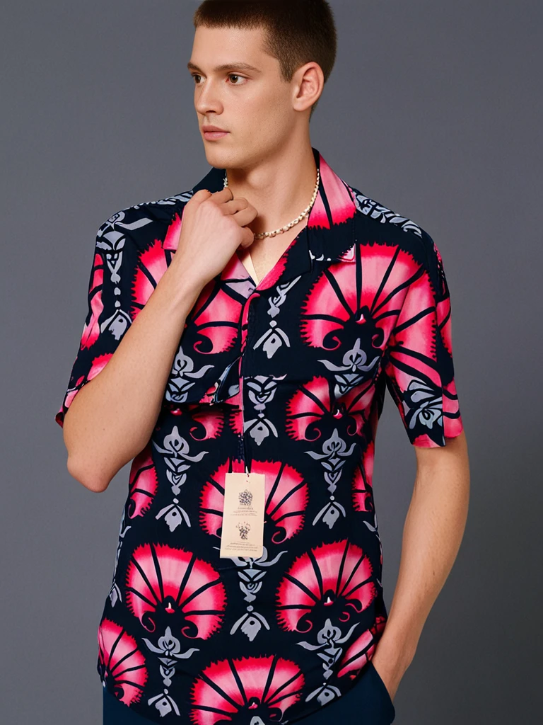 Printed Red Shirt for Men