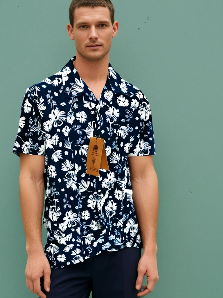Printed Black Shirt for Men